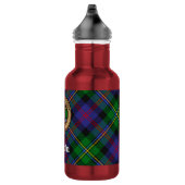 Clan Malcolm-Wappen über Tartan Edelstahlflasche (Rechts)