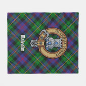 Clan Malcolm-Wappen über Tartan Fleecedecke (Vorderseite (Horizontal))