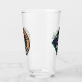 Clan Malcolm-Wappen über Tartan Glas (Links)