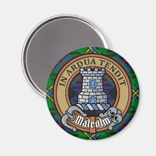 Clan Malcolm-Wappen über Tartan Magnet