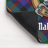 Clan Malcolm-Wappen über Tartan Mousepad (Ecke)