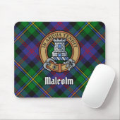 Clan Malcolm-Wappen über Tartan Mousepad (Mit Mouse)