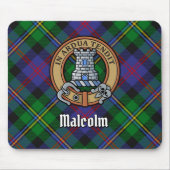 Clan Malcolm-Wappen über Tartan Mousepad (Vorne)