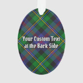 Clan Malcolm-Wappen über Tartan Ornament (Rückseite)