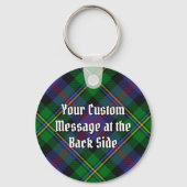 Clan Malcolm-Wappen über Tartan Schlüsselanhänger (Rückseite)