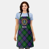 Clan Malcolm-Wappen über Tartan Schürze (Getragen)