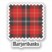 Clan Marjoribanks Tartan Aufkleber (Vorderseite)