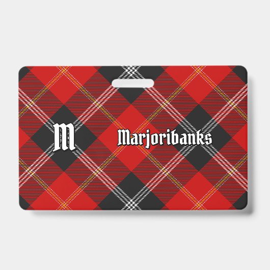 Clan Marjoribanks Tartan Ausweis (Vorderseite)