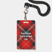Clan Marjoribanks Tartan Ausweis (Rückseite mit Lanyard)