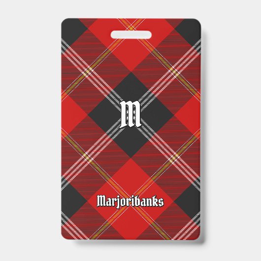 Clan Marjoribanks Tartan Ausweis (Vorderseite)