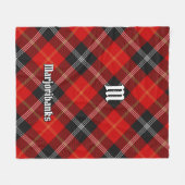 Clan Marjoribanks Tartan Fleecedecke (Vorderseite (Horizontal))
