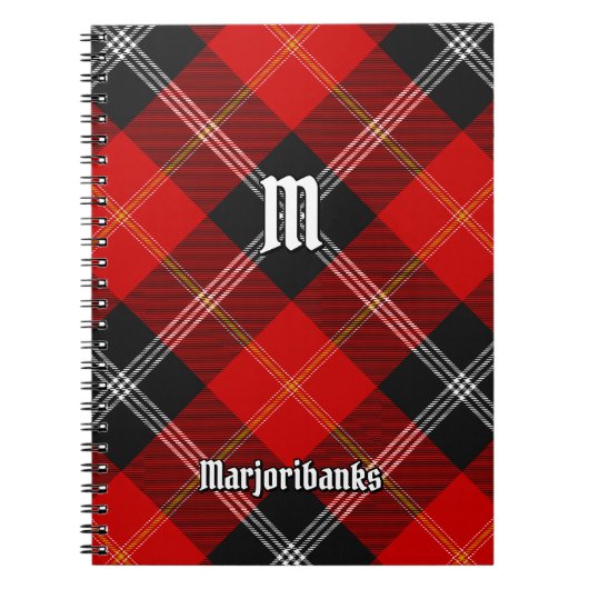 Clan Marjoribanks Tartan Notizblock (Vorderseite)