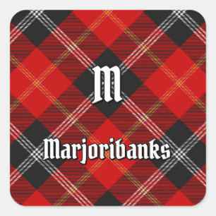 Clan Marjoribanks Tartan Quadratischer Aufkleber