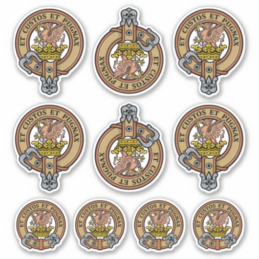 Clan Marjoribanks Wappen Sticker Set (Vorderseite)