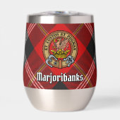 Clan Marjoribanks Wappen über Tartan (Vorderseite)