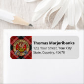 Clan Marjoribanks Wappen über Tartan (Insitu)