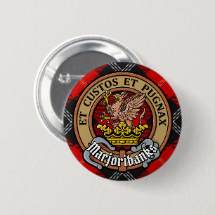 Clan Marjoribanks Wappen über Tartan Button