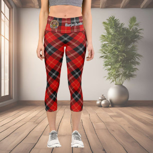 Clan Marjoribanks Wappen über Tartan Capri Leggings