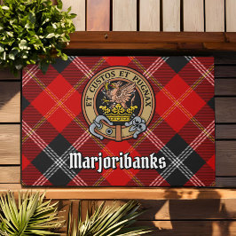 Clan Marjoribanks Wappen über Tartan Fußmatte