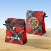 Clan Marjoribanks Wappen über Tartan Geschenkschachtel