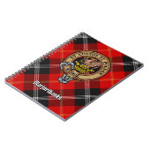 Clan Marjoribanks Wappen über Tartan Notizblock (Linke Seite)