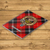 Clan Marjoribanks Wappen über Tartan Notizblock