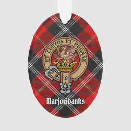 Clan Marjoribanks Wappen über Tartan Ornament