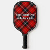 Clan Marjoribanks-Wappen über Tartan Pickleball Schläger (Rückseite)