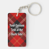 Clan Marjoribanks Wappen über Tartan Schlüsselanhänger (Rückseite)