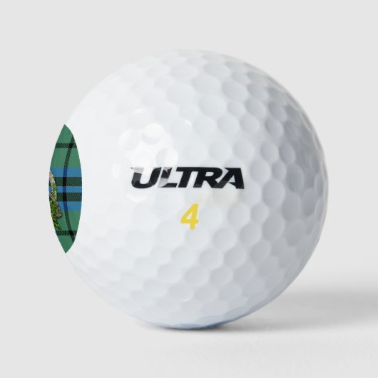 Clan Marshall Tartan Celtic Trinity Golfball (Logo)