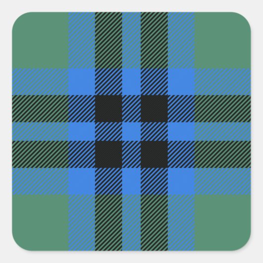 Clan Marshall Tartan Quadratischer Aufkleber (Vorderseite)