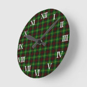 Clan Martin Tartan Runde Wanduhr (Winkel)