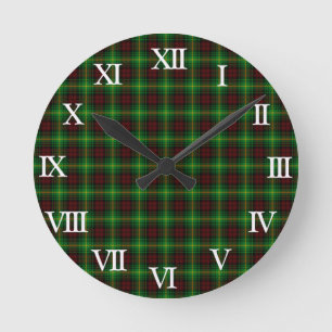 Clan Martin Tartan Runde Wanduhr