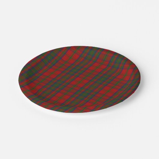 Clan Matheson Tartan Pappteller (Schrägansicht)