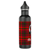 Clan Matheson Wappen Abzeichen und Tartan Edelstahlflasche (Links)