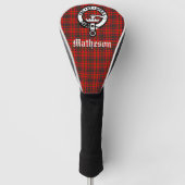Clan Matheson Wappen Abzeichen und Tartan Golf Headcover (Vorderseite)