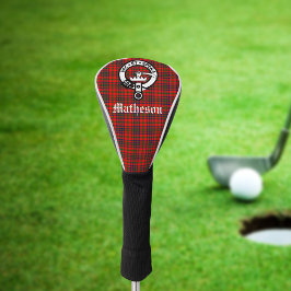 Clan Matheson Wappen Abzeichen und Tartan Golf Headcover