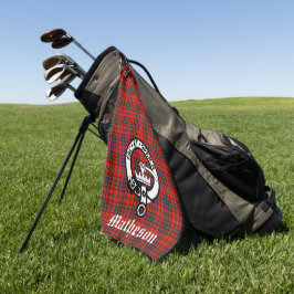 Clan Matheson Wappen Abzeichen und Tartan Golfhandtuch