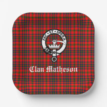 Clan Matheson Wappen Abzeichen und Tartan