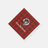 Clan Matheson Wappen Abzeichen und Tartan Serviette (Ecke)