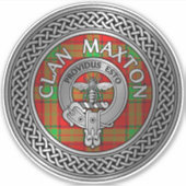 Clan Maxton Wappen & Tartan Aufkleber (Vorderseite)