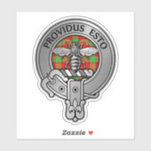 Clan Maxton Wappen & Tartan Aufkleber (Blatt)