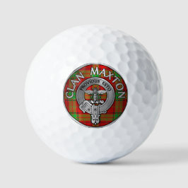 Clan Maxton Wappen & Tartan Golfball