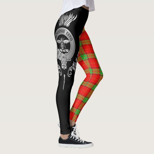 Clan Maxton Wappen & Tartan Leggings (Rechts)