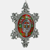Clan Maxton Wappen & Tartan Schneeflocken Zinn-Ornament (Links)