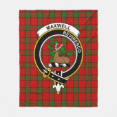 Clan Maxwell Red Tartan Kariert Fleecedecke (Vorderseite)