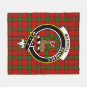 Clan Maxwell Red Tartan Kariert Fleecedecke (Vorderseite (Horizontal))