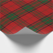 Clan-Maxwell schottischer roter grüner Tartan Geschenkpapier (Ecke)