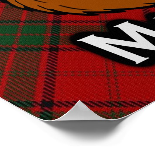 Clan Maxwell Scottish Tartan Poster (Ecke)