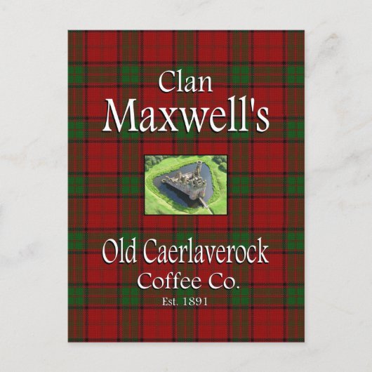 Clan Maxwells Old Caerlaverock Coffee Co. Postkarte (Vorderseite)